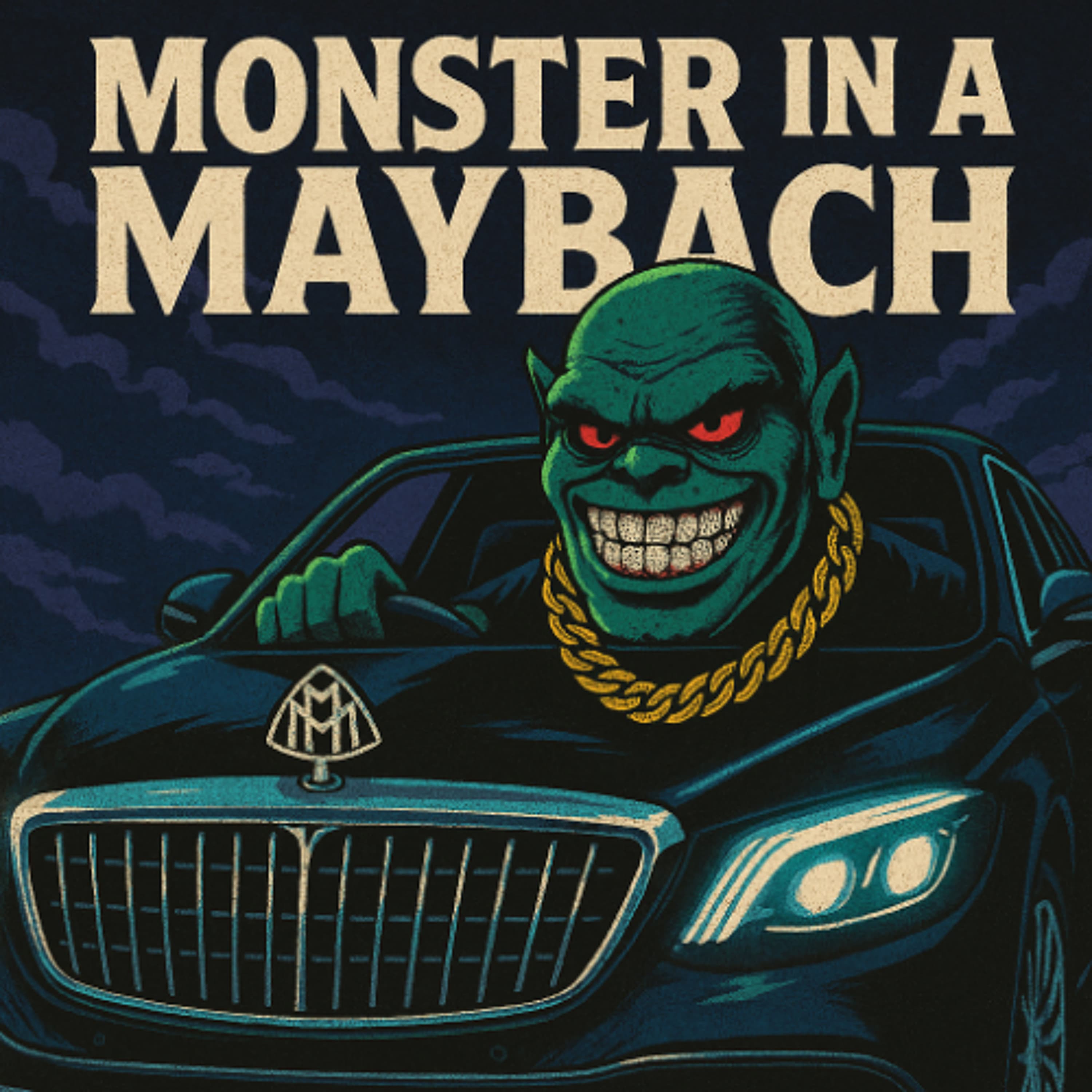 Monster in a Maybach artwork